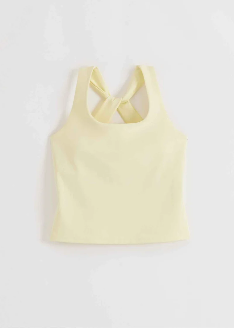 Lunar Running Top in Lemon White