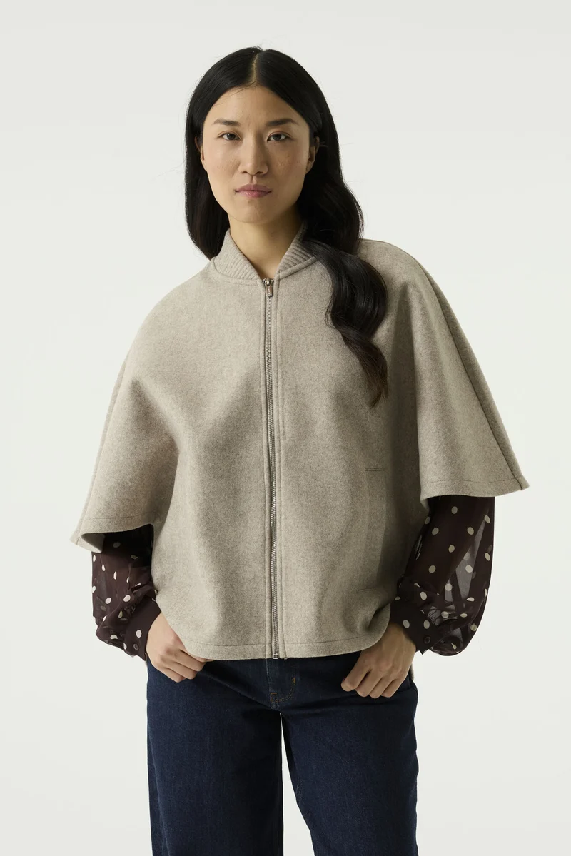 Oversized Jacke mit Dreiviertelärmeln