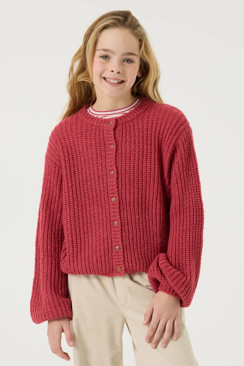 Strickjacke mit Rippstruktur