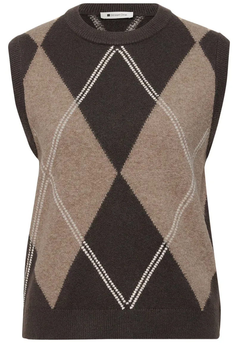 Pullunder mit Argyle-Muster
