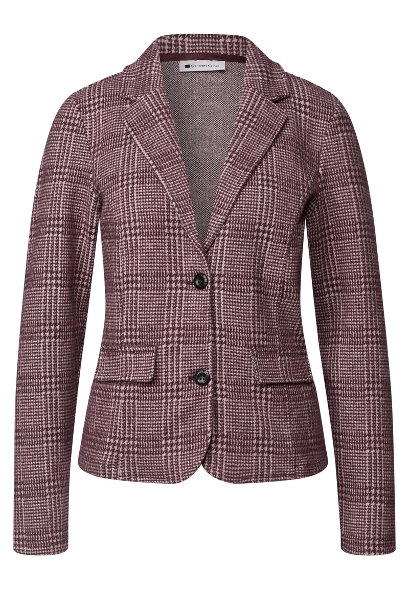 Blazer mit Karomuster und Knöpfen