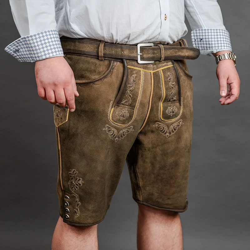 Datschi Trachten Lederhose Sigmund Braun