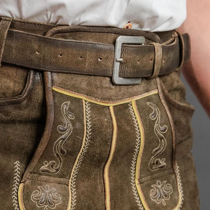 Datschi Trachten Lederhose Sigmund Braun
