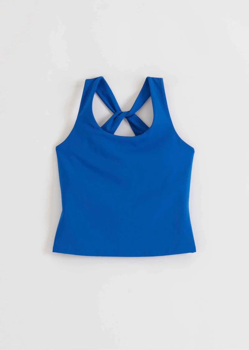Lunar Running Top in Azure