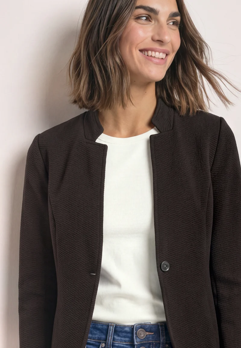 Blazer aus Jersey mit Struktur