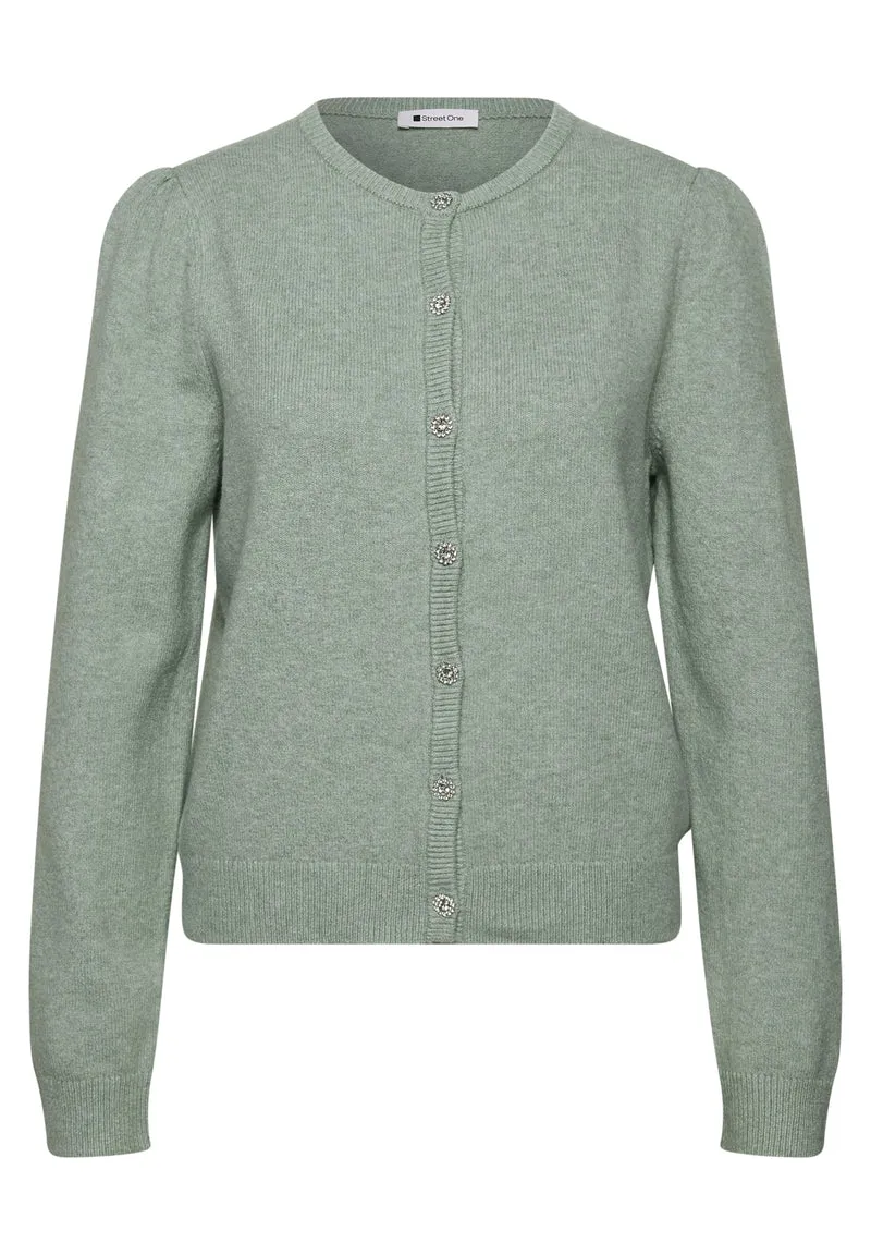 Cardigan mit Rundhals und Knöpfen