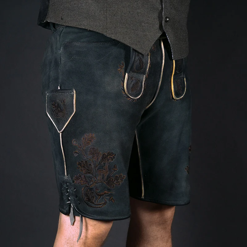 Datschi Trachten Lederhose Pius Kohle Grau