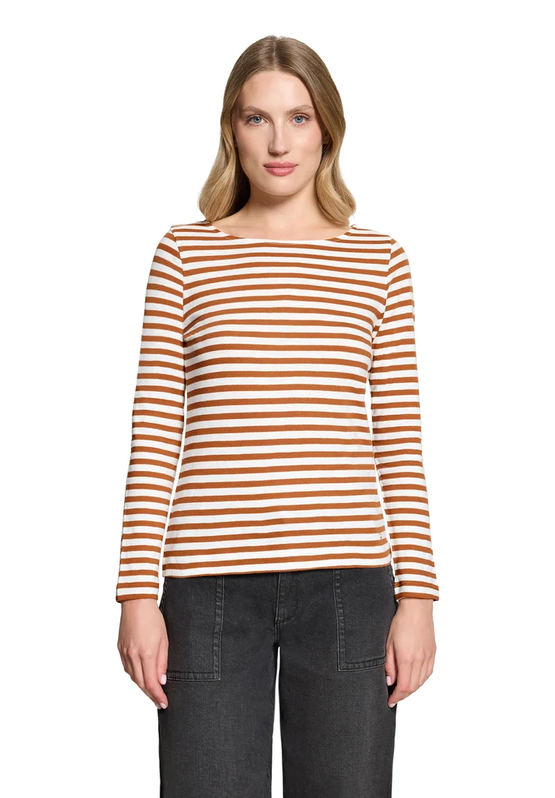 Ringelshirt mit U-Boot-Ausschnitt