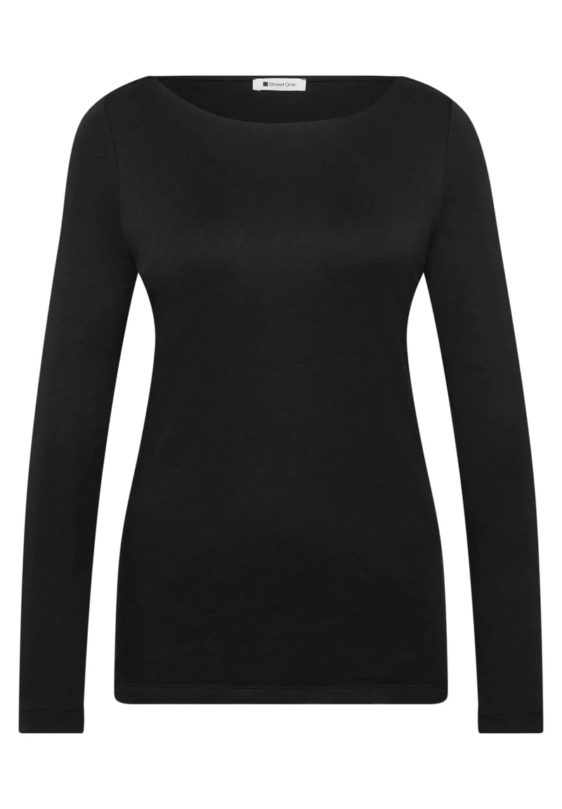 LANEA Basic Shirt mit U-Boot-Ausschnitt