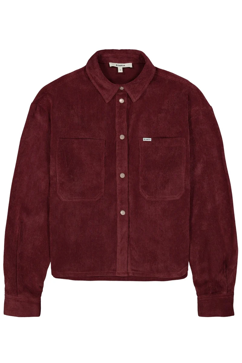 Corduroy-Bluse mit Brusttaschen