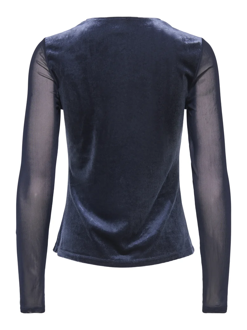 ONLSMOOTH Langarmshirt mit Mesh-Einsatz