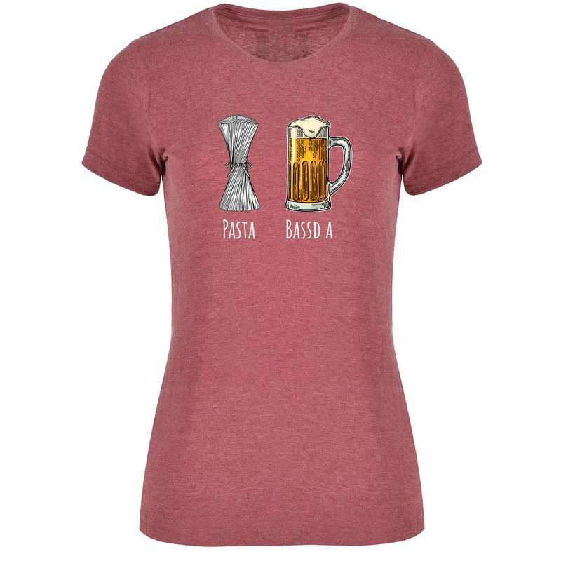 Pasta - Bassd a Bier Damen Tshirt