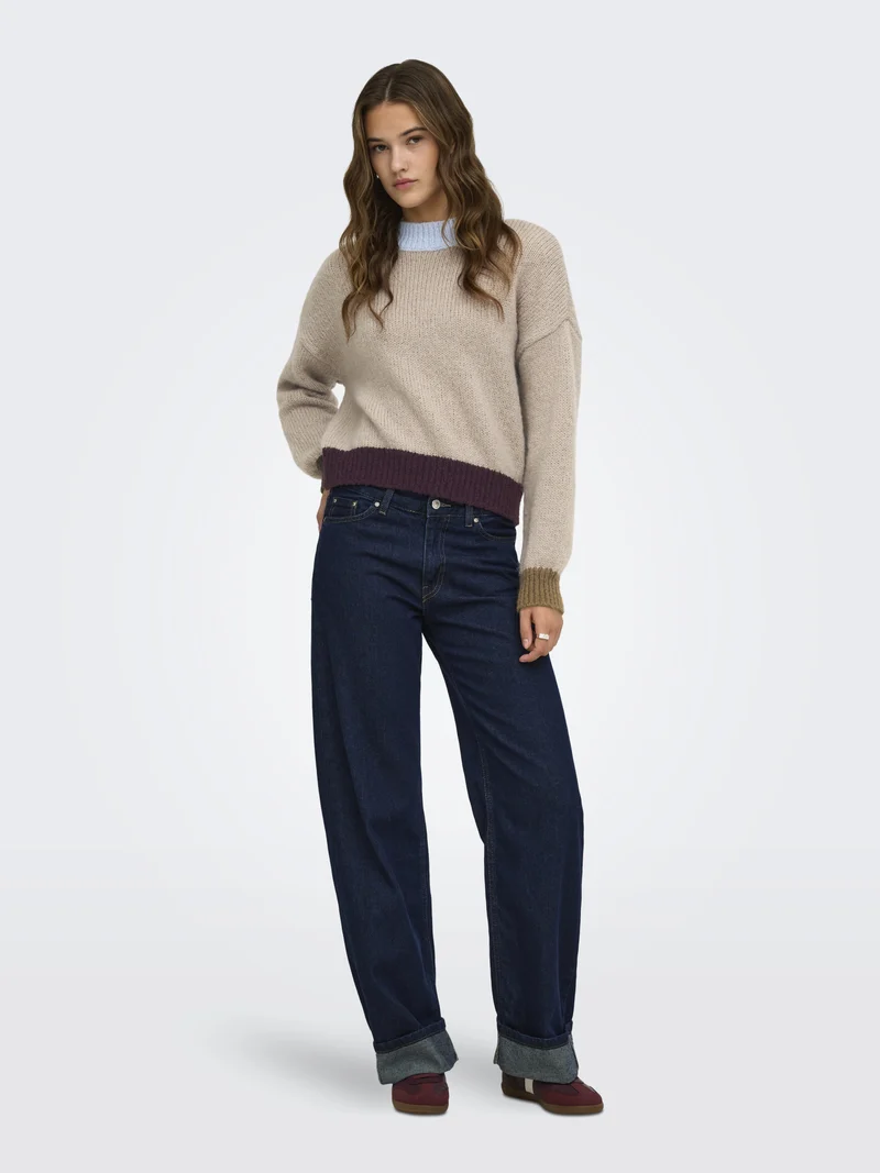 ONLOLINA Pullover mit Colorblock-Design