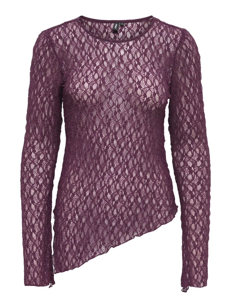 ONLSYRENE Asymmetrisches Shirt aus Spitze