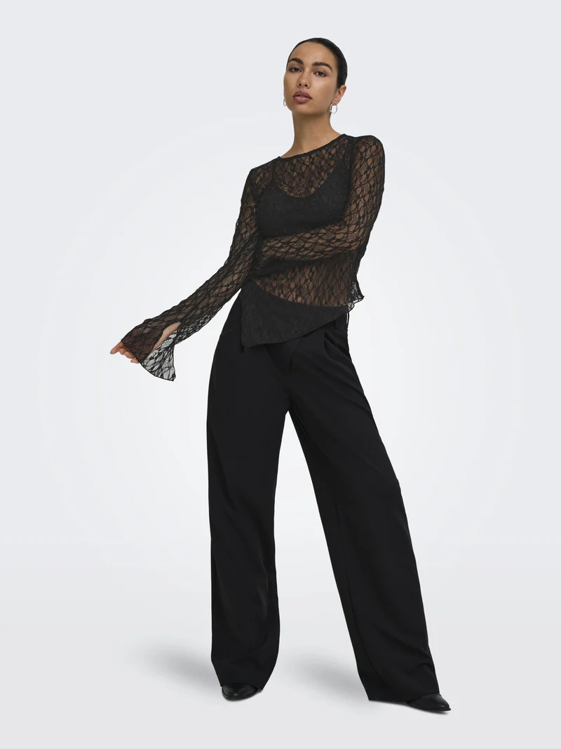 ONLSYRENE Asymmetrisches Shirt aus Spitze