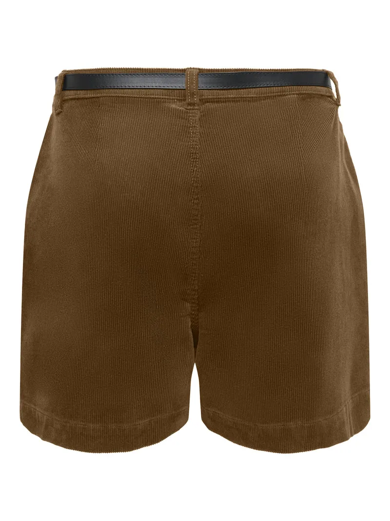ONLZEVA HW Cordshorts mit Gürtel