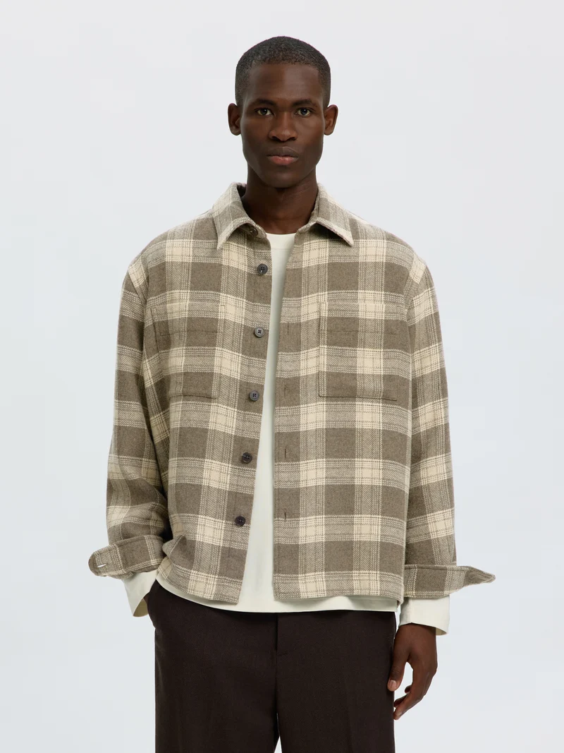 Hemdjacke im Wollmix