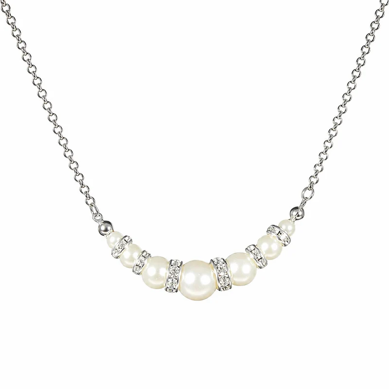 LUISIA® Perlencollier "Strassrondele" mit Kristallen von Swarovski® - 48345