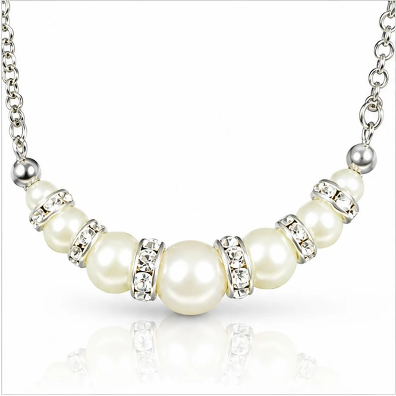 LUISIA® Perlencollier "Strassrondele" mit Kristallen von Swarovski® - 48345