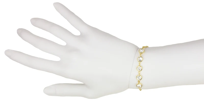 LUISIA® Armband "Calanthe" mit fünf Premium Kristallen - Silber / Crystal