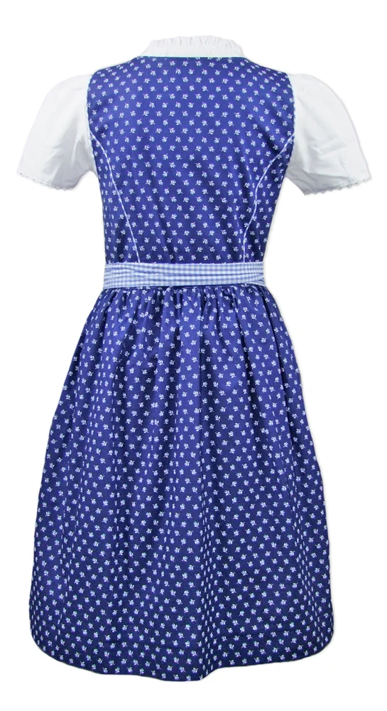 Isar-Trachten Kinder Dirndl "Melanie" 3-tlg. mit Bluse 64376 | Traditionell Blau