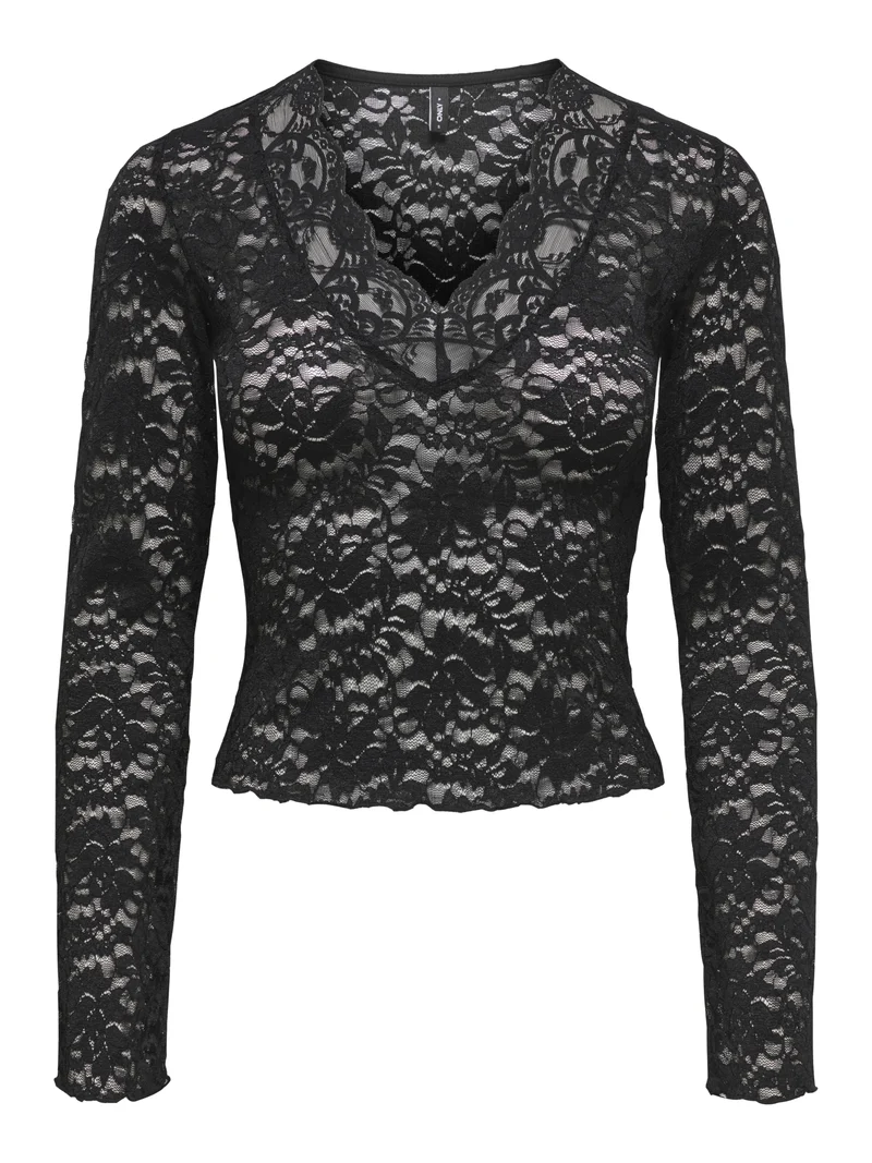 ONLNIKKA Bluse mit Spitzen-Detail