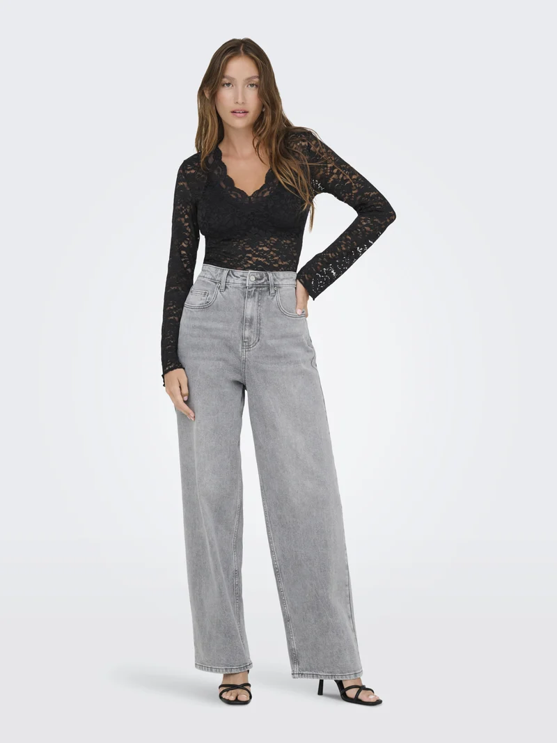 ONLNIKKA Bluse mit Spitzen-Detail