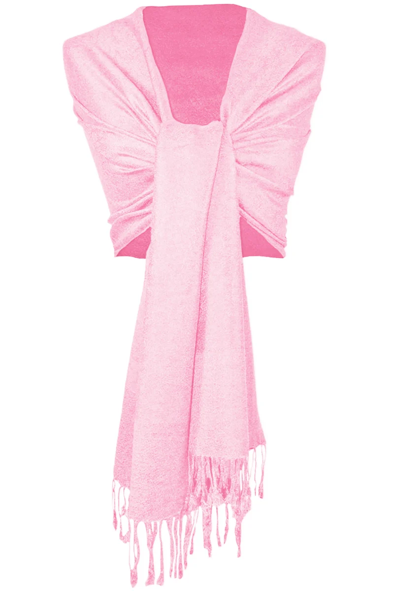 Halstuch aus Viscose - Stola Schal 185 x 70 cm | Rosa