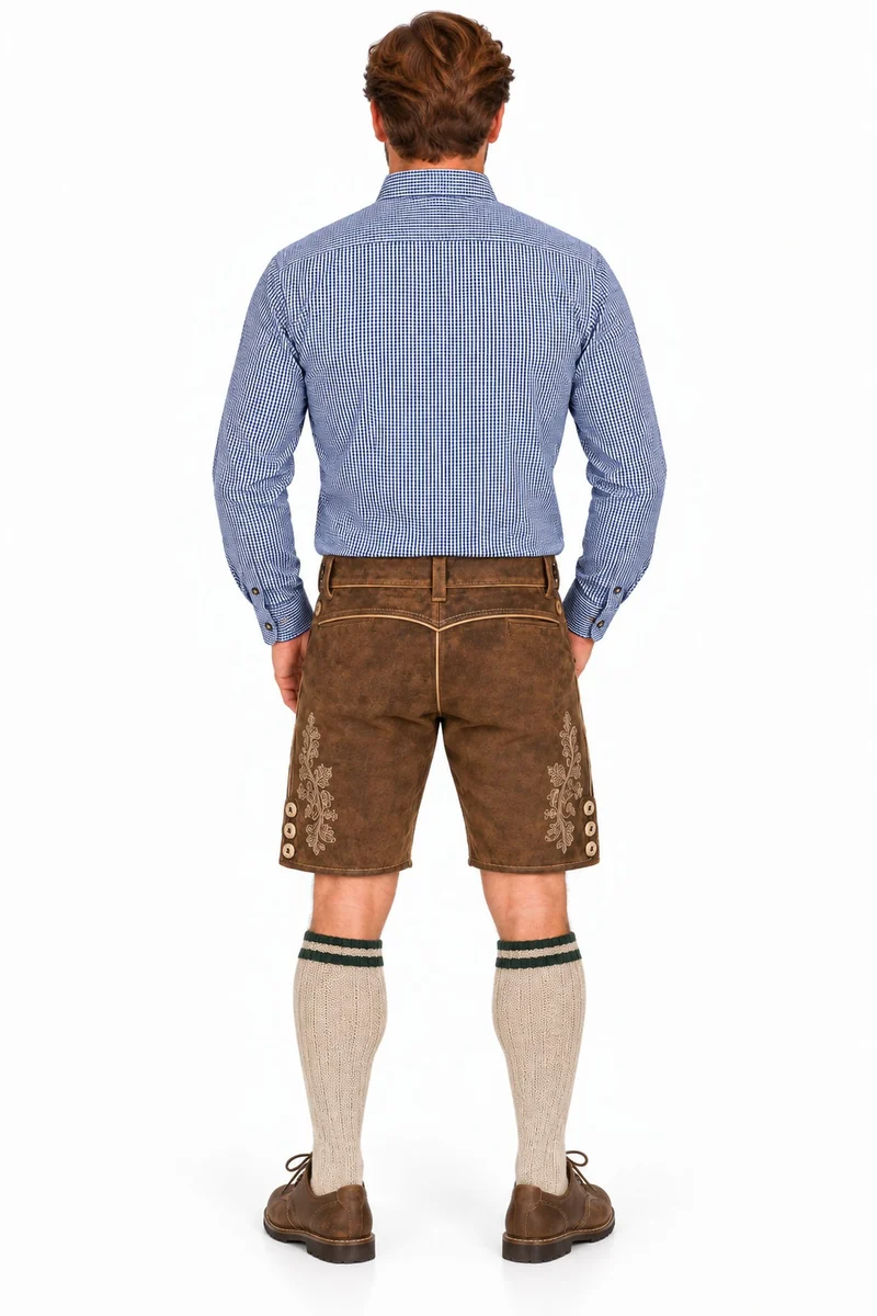 MADDOX Kariertes Herren Trachtenhemd - Hemd-47 | Navy Blau