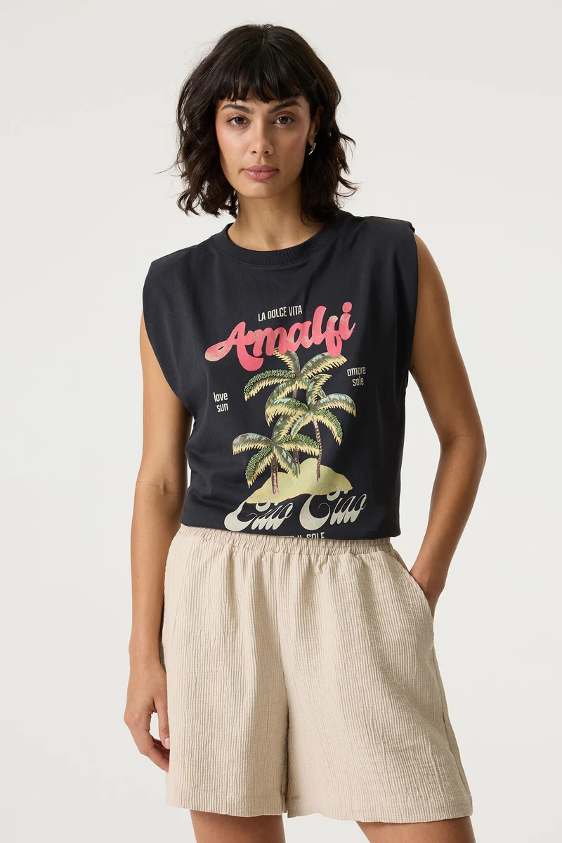 T-Shirt mit Kapuzenärmeln