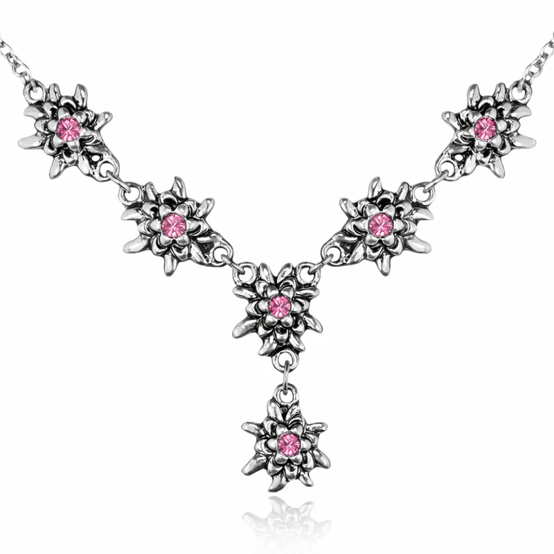 LUISIA® Edelweiß Collier "Emilia" mit Premium Kristallen | Light Rosé / Rose