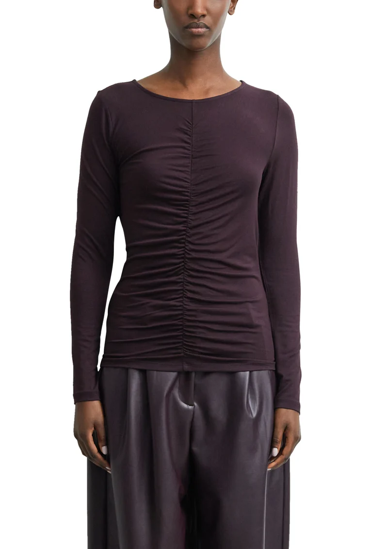 Langarmshirt mit Raffung
