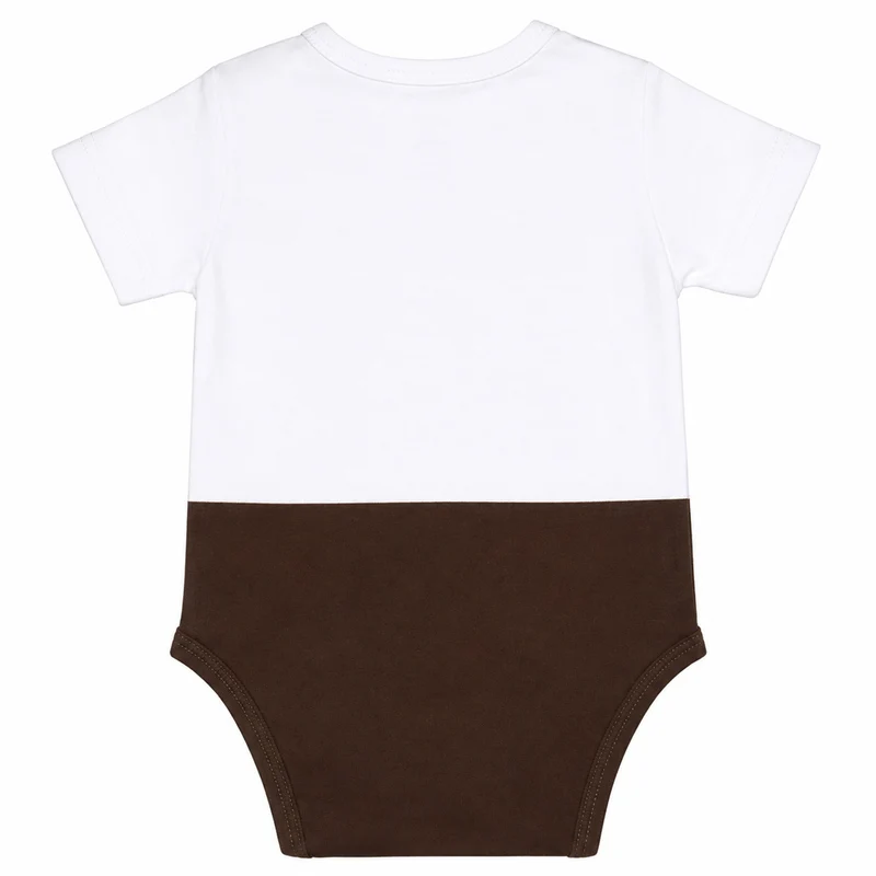 BONDI Baby Body Lederhose "Gipfelkraxler" 905090 | Weiß Braun