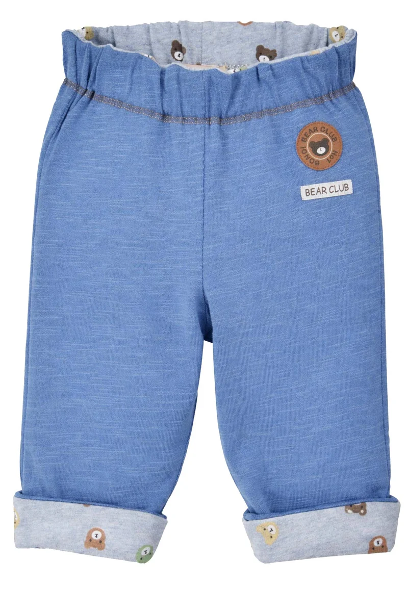 BONDI Baby Jungen Wendehose "Bear Club" 94034 | Blau