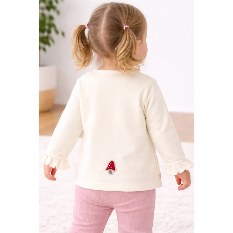 BONDI Mädchen Langarmshirt "Be nature" 86959 | Offwhite