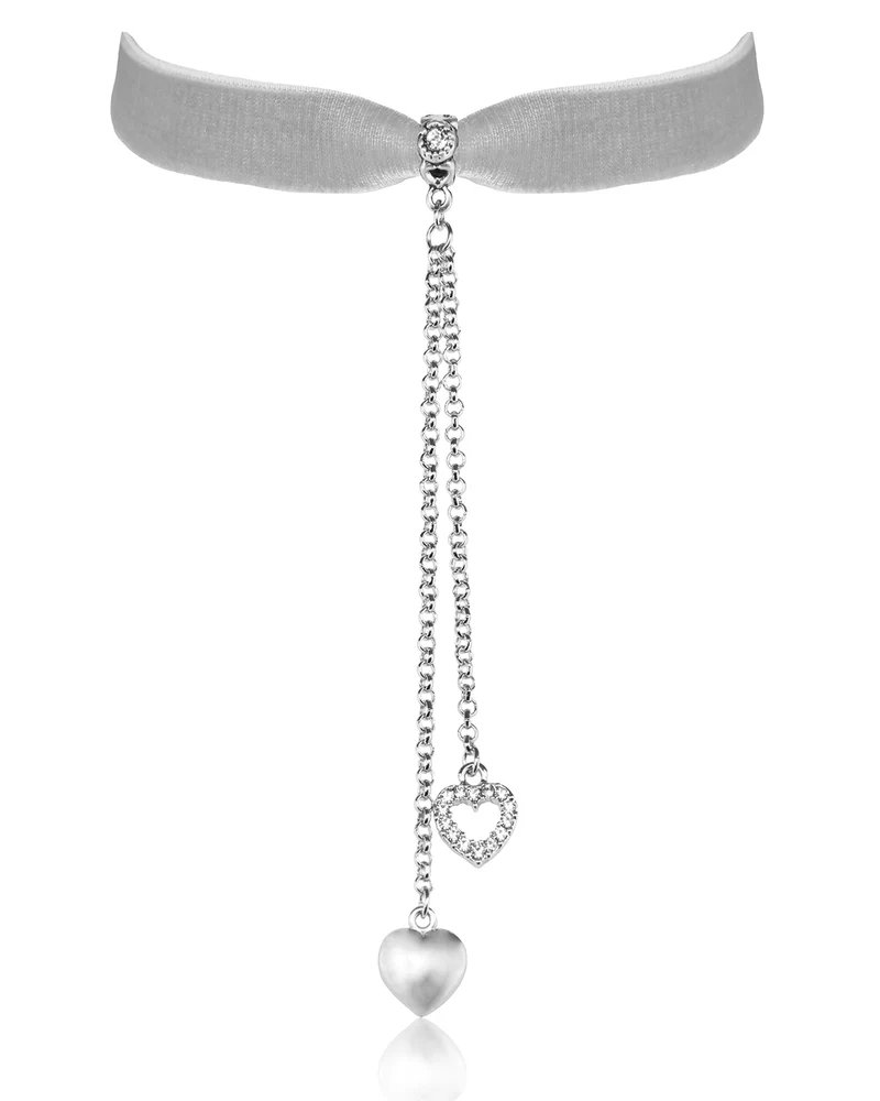 LUISIA® Kropfband "Mattea" mit Kristallen von Swarovski® | Grau