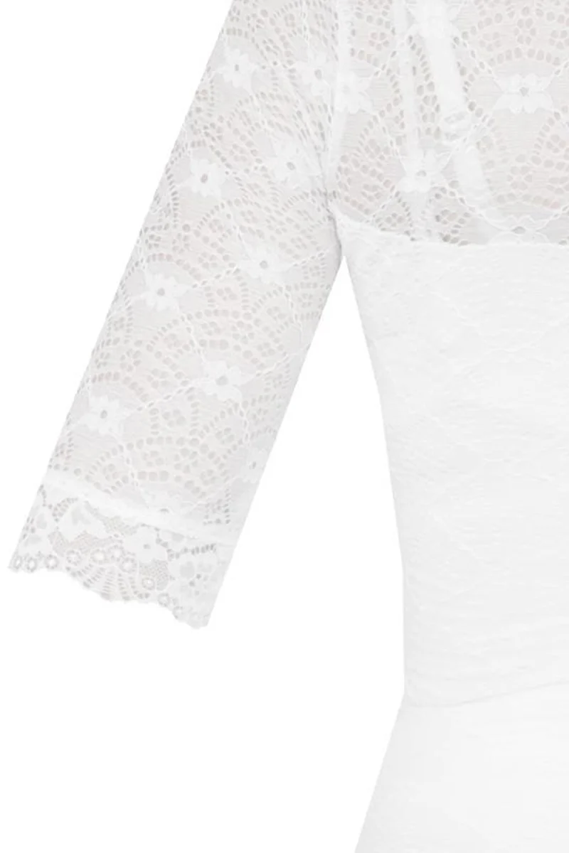 MarJo Dirndlbody "Hallerndorf" Halbarm | Offwhite