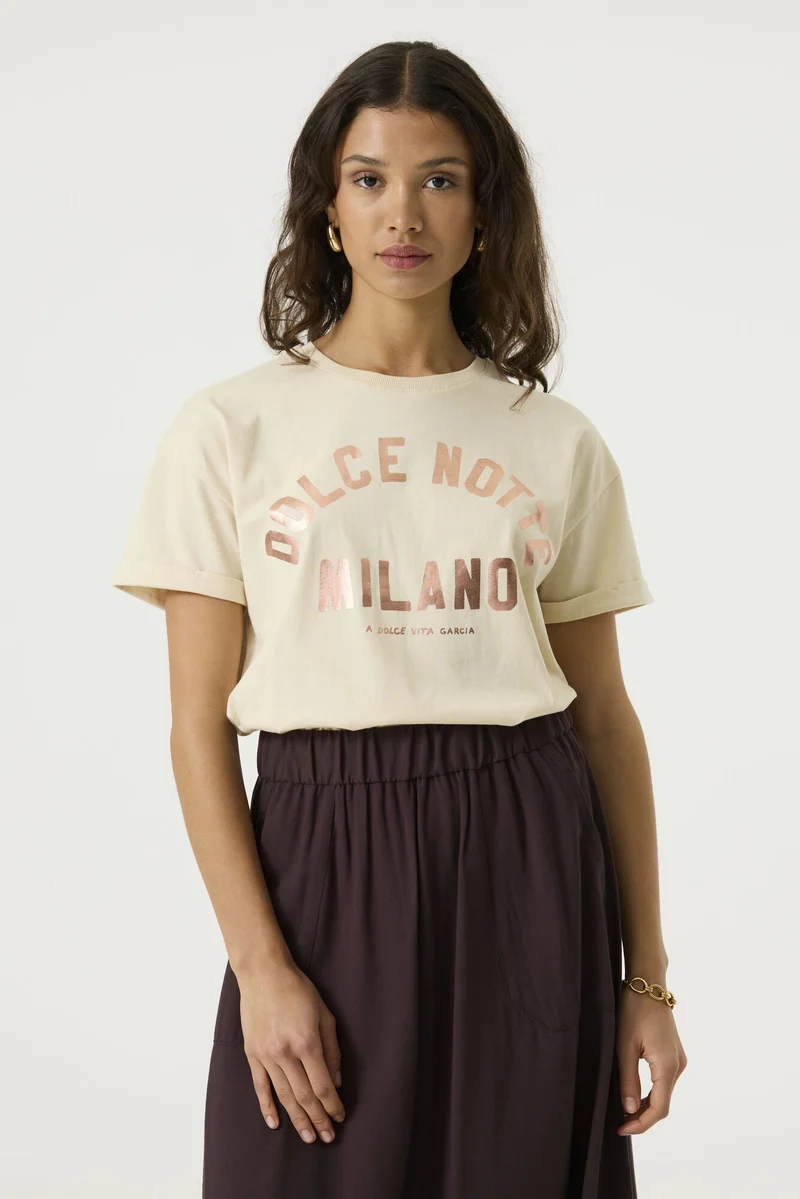 T-Shirt mit Textdruck