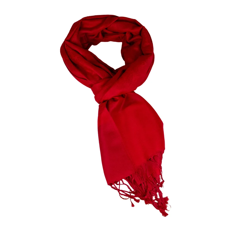 Halstuch aus Viscose - Stola Schal 185 x 70 cm | Dunkelrot