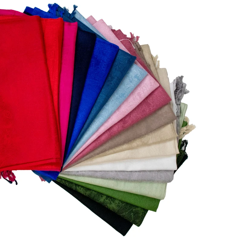 Halstuch aus Viscose - Stola Schal 185 x 70 cm | Dunkelrot