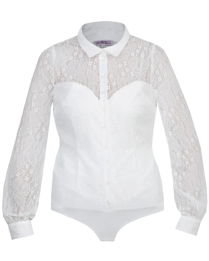 MarJo Blusen Body "Harper-Malinda" Langarm 301700 | Offwhite