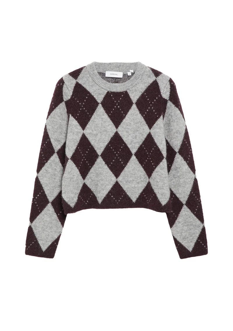 Strickpullover mit Allover-Muster
