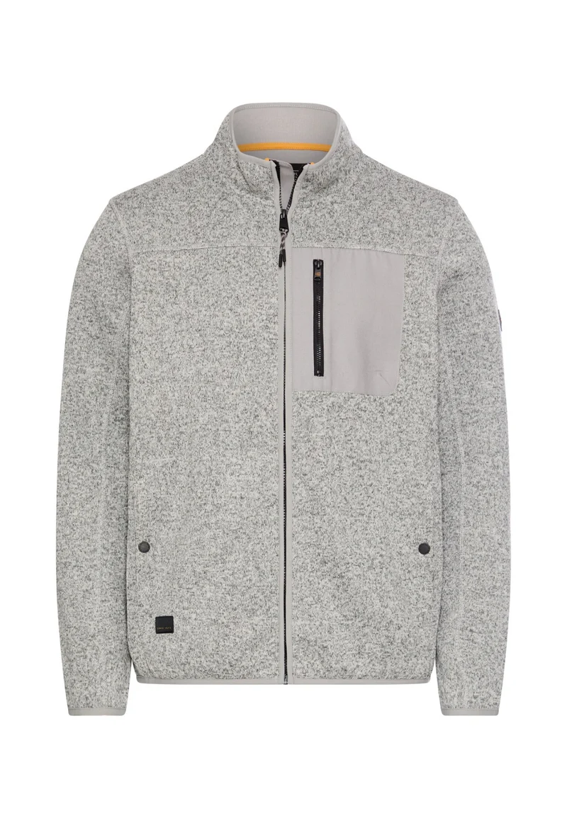 Fleecejacke mit hohem Stehkragen