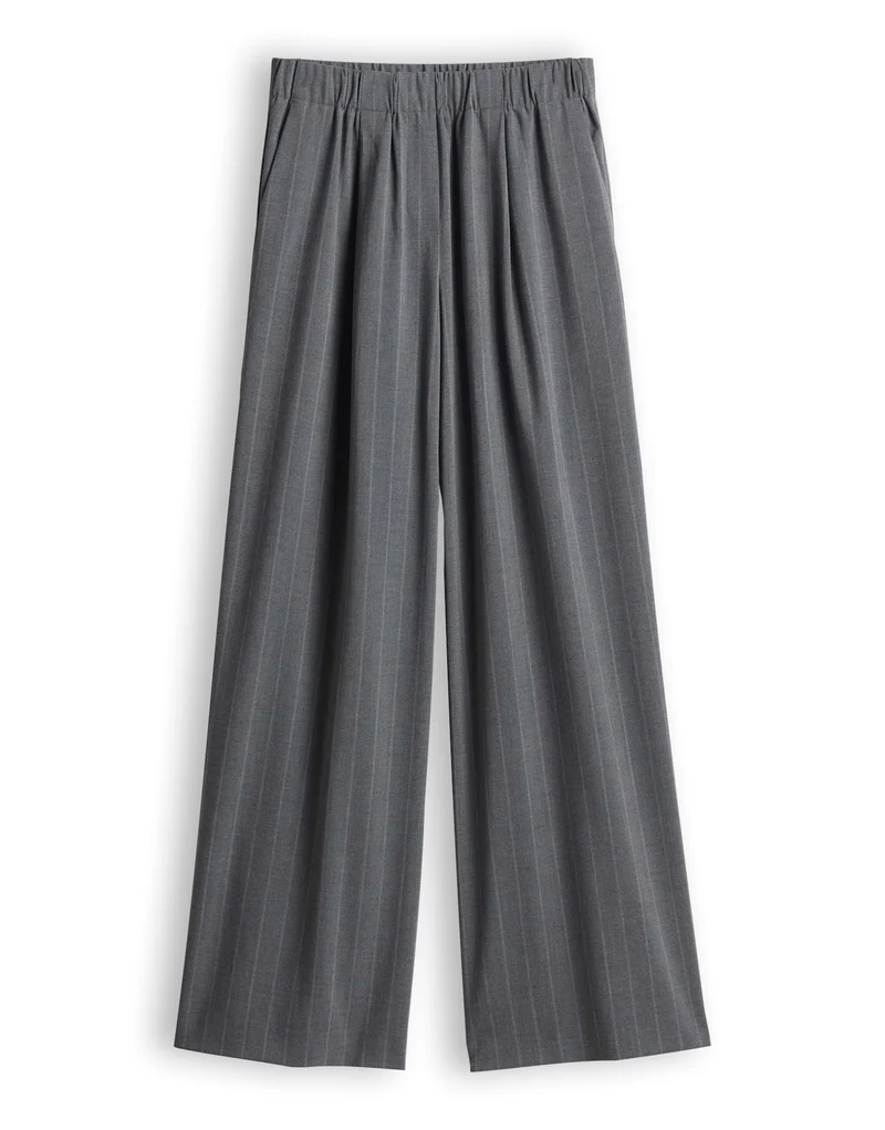 CEVIL PINSTRIPE Wide Leg Pants