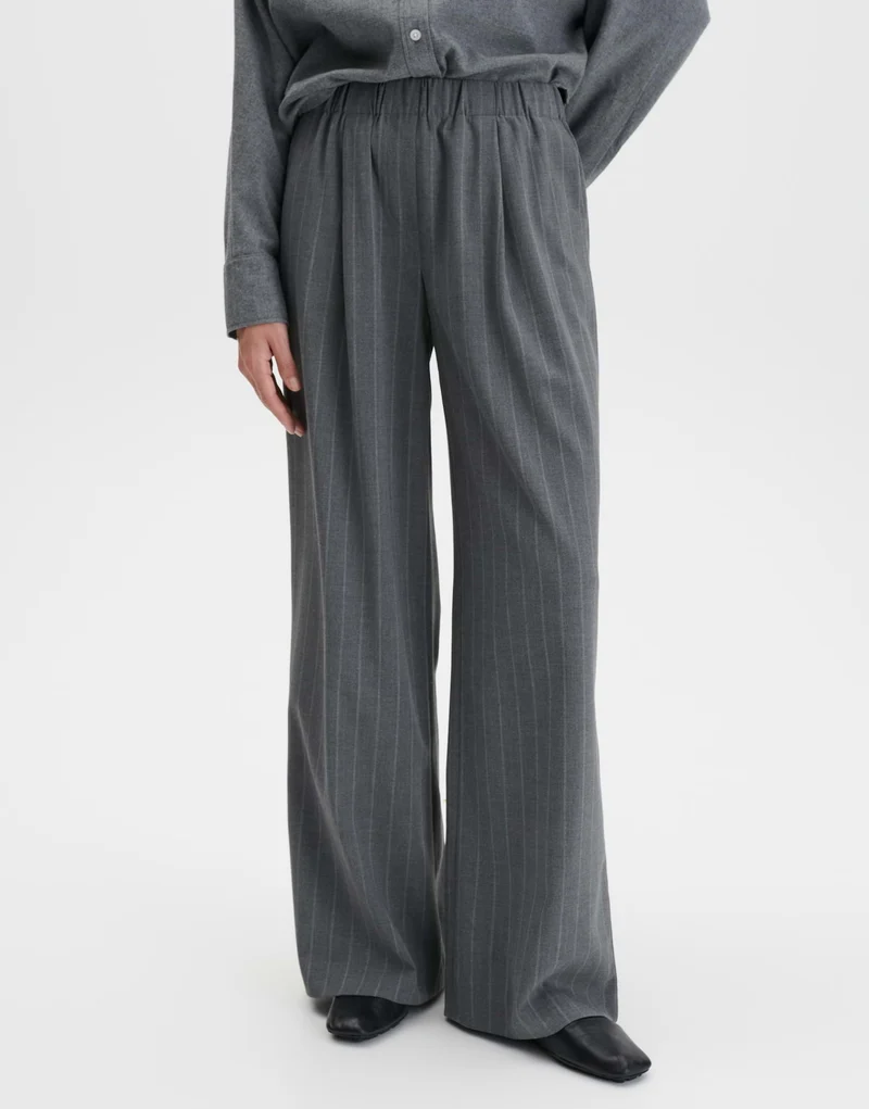 CEVIL PINSTRIPE Wide Leg Pants