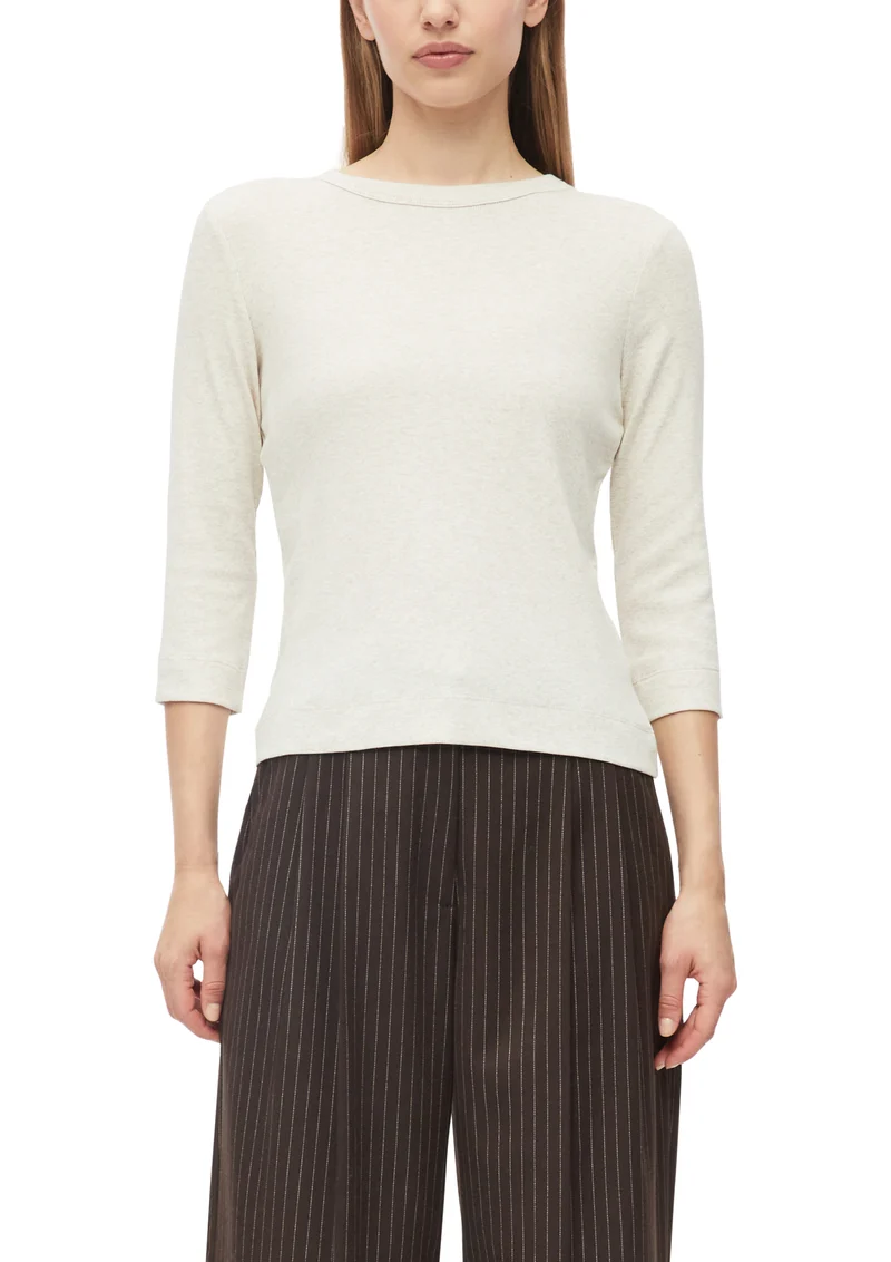 3/4-Arm-Rippshirt im Slim Fit