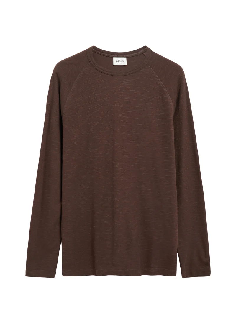 Raglan-Longsleeve aus Flammgarn-Jersey