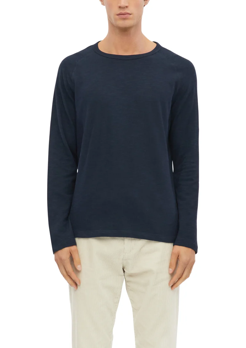 Raglan-Longsleeve aus Flammgarn-Jersey