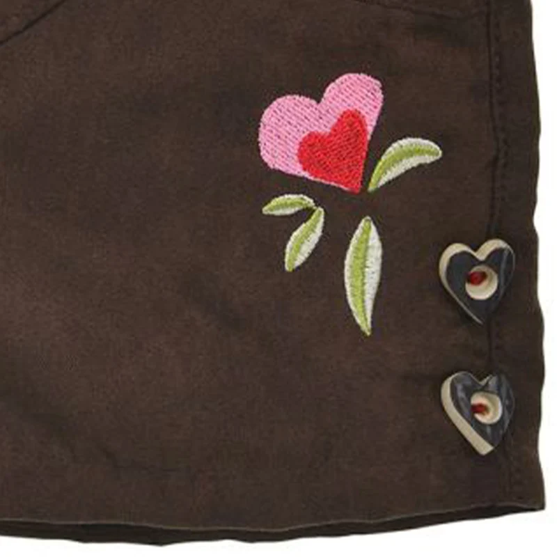 BONDI Mädchen Kunstleder Shorts Hose "Alpenglück" 86996 | Braun