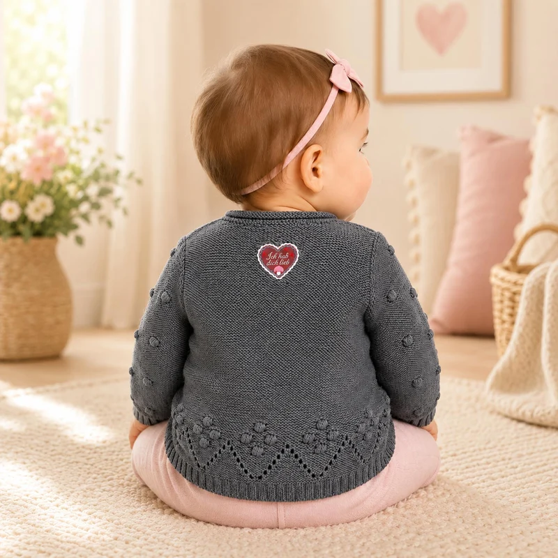 BONDI Baby Mädchen Strickjacke 86993 | Dark Green